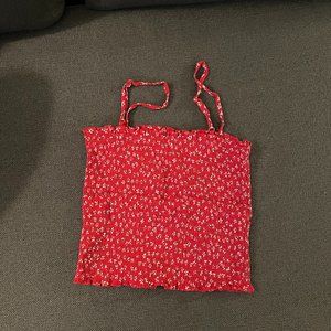 Brandy Melville red tube crop tank top